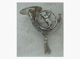 Hutabzeichen Horn/Pferd -