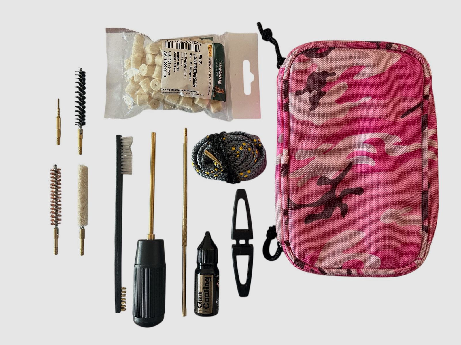 FLUNA TEC Field Care Set 9mm, Reinigungsset für Pistolen Pink, Bild 2 von 4