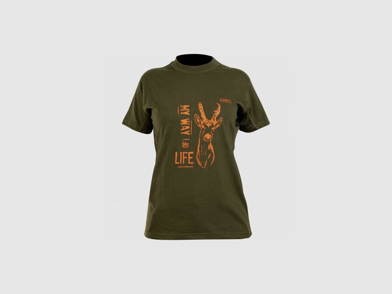 Hart Dames T-Shirt Brandet (Rehbock) | L