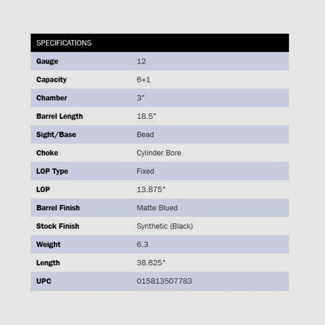 Mossberg 590 Persuader 7-Shot 18,5" (5 inch) Zwart 12/76