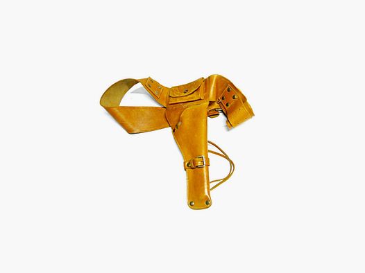 Havana leather holster with belt and pouch