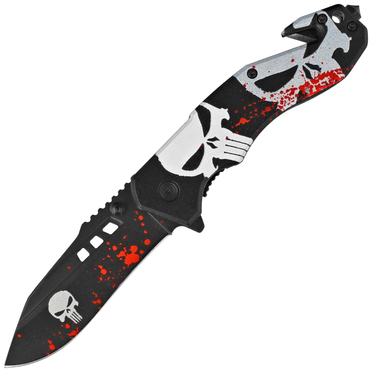 Martinez Albainox 3D Skull ABS rescue folding knife, Skull 3Cr13Mov (18683)