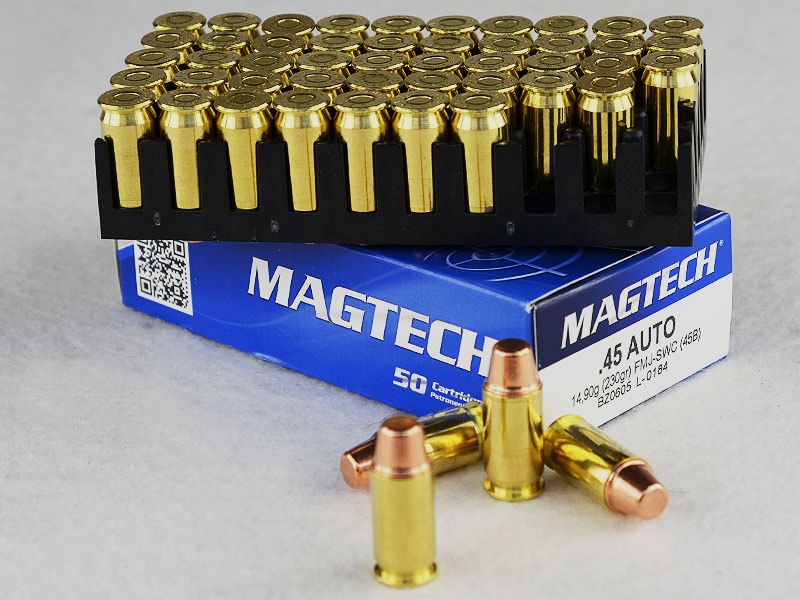 MAGTECH .45 Auto, Palla Intera SWC 230 grs 1 Confezione (50 Colpi a 0,598 €*)