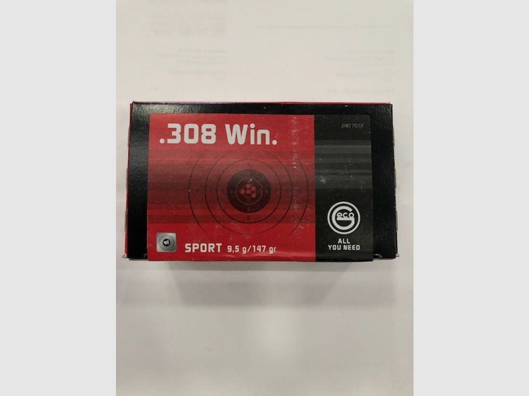 GECO CARTOUCHES .308 Win TARGET GR 147, image 1 sur 2