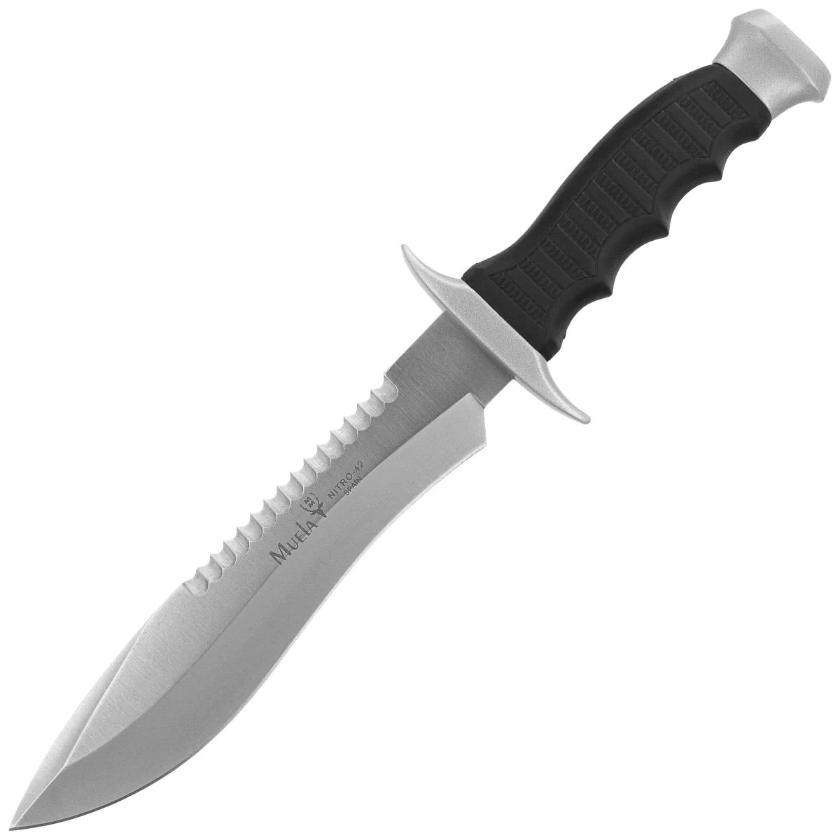 Muela Knife 85-182 Black Rubber, Satin Nitro-42