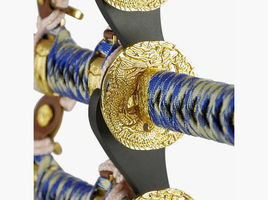 Epic Swords Tachi Sword Set with Kodachi and Tanto with Sword Stand and Accessories