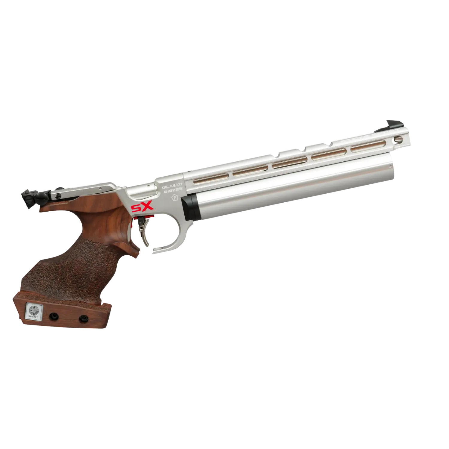 Steyr EVO 10 E SX pistola da competizione argentata 4,5 mm