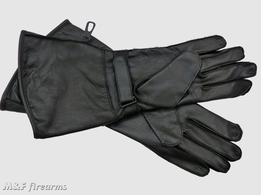 Stulpenhandschuhe "US-Police Heritage" mit langer Stulpe schwarz und Aramid-Innenfutter