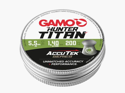 Gamo Luftdruckmunition Hunter Titan 4,5 mm 400 Stück, Accutec