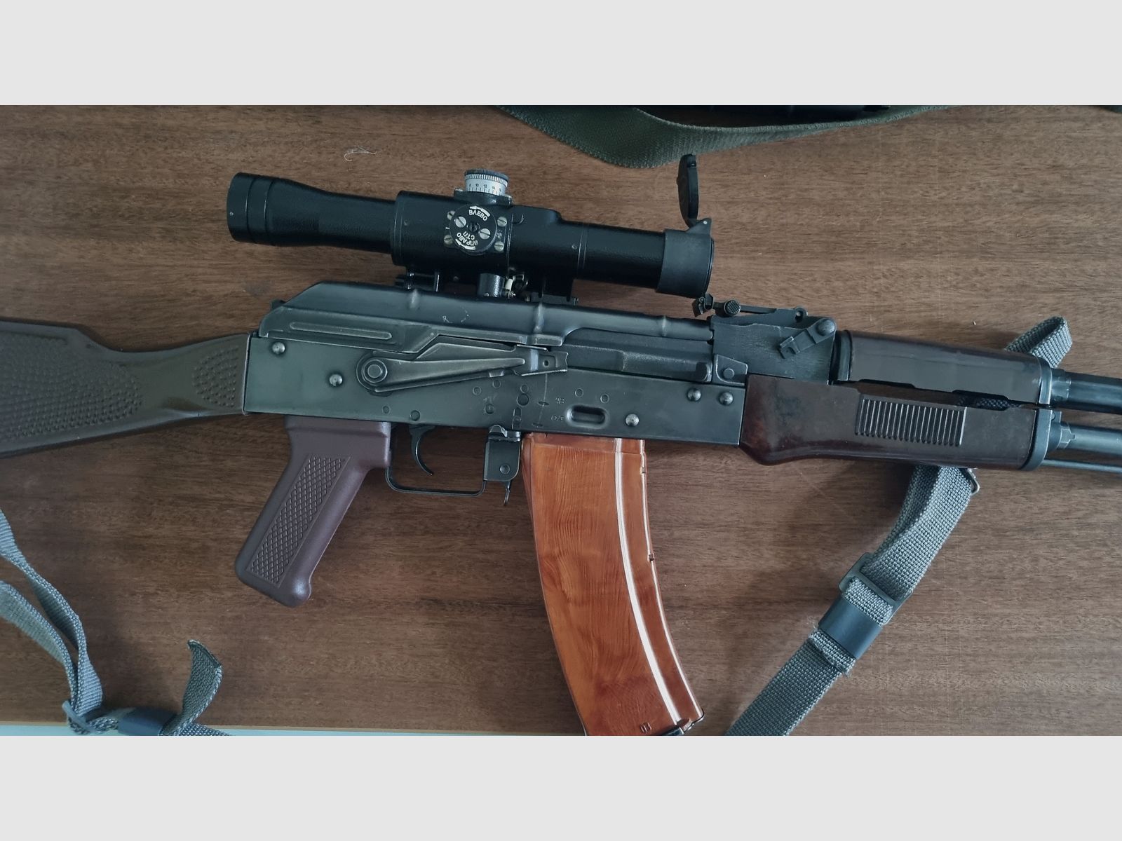 Belarussisches Zielfernfohr BelOMO POSP 4x24V (PSO-1) Mit LCT Mount Extender für Airsoft AK Kalaschnikow / Dragunow / Vintorez +++