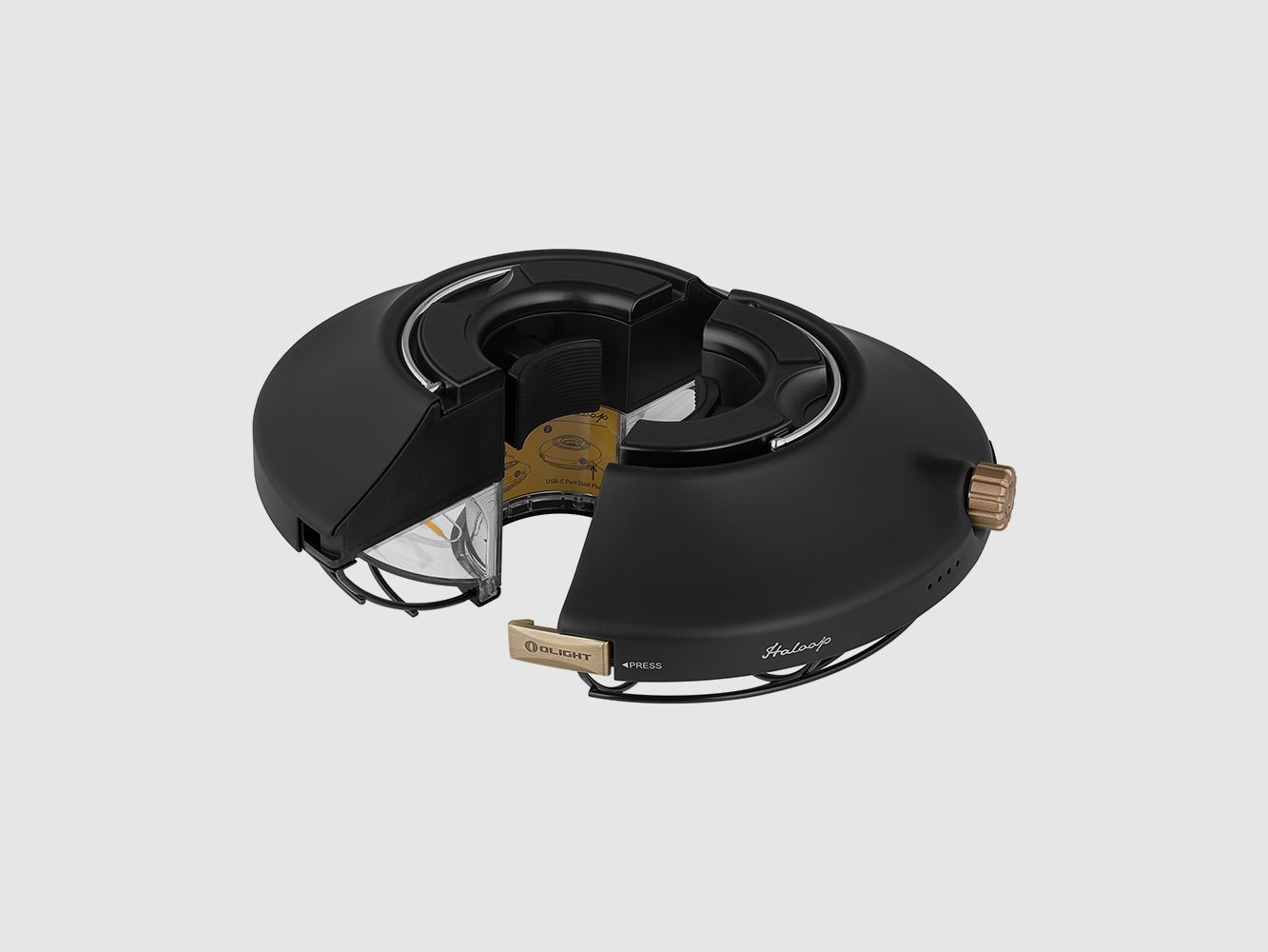 Ładowalna lampa LED 360° Haloop 600 lumenów Olight czarna, zdjęcie 5 z 8