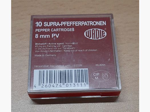 Wadie 8 mm PV Supra Pfefferpatronen