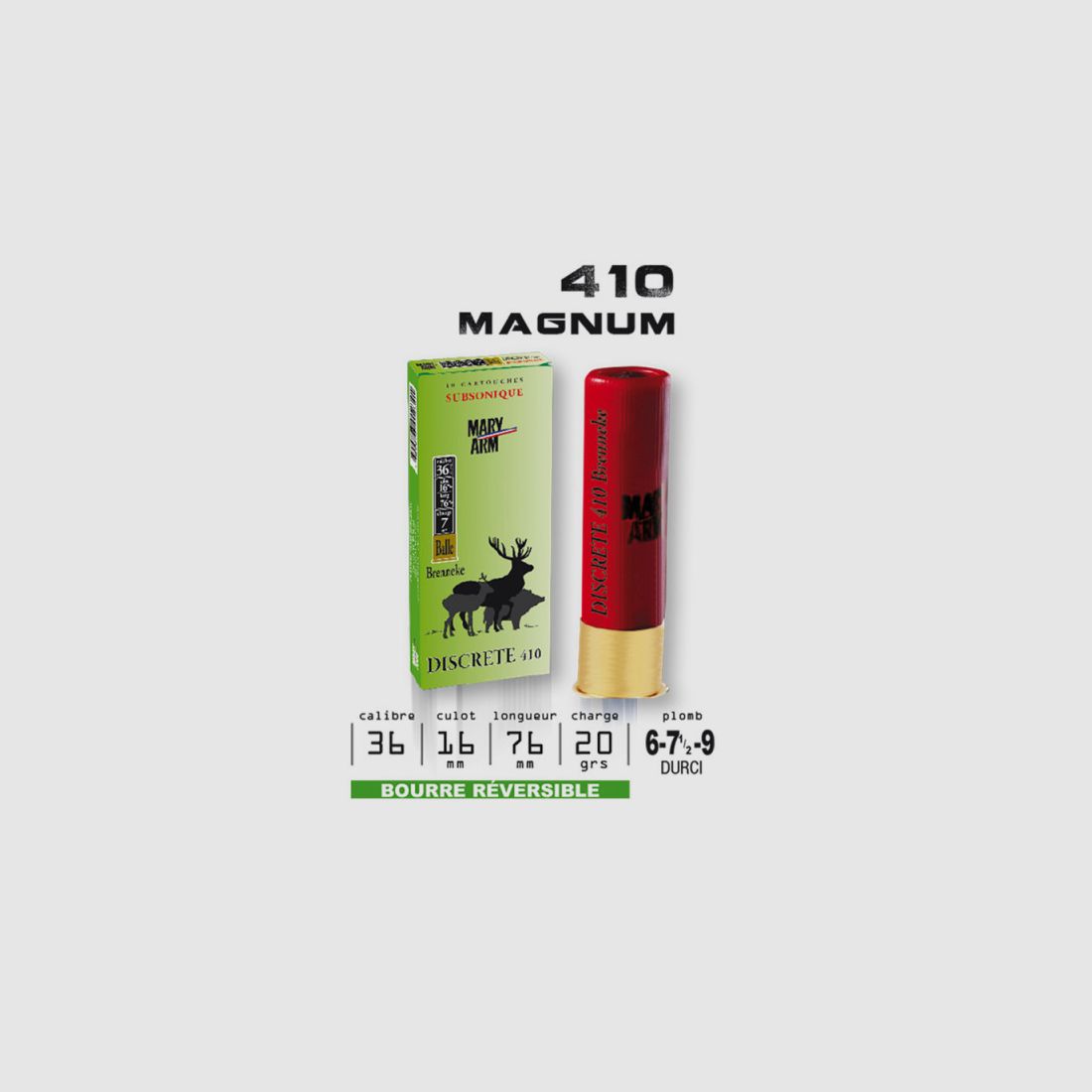 PATRONEN MARY ARM 410 MAGNUM DISCRETE