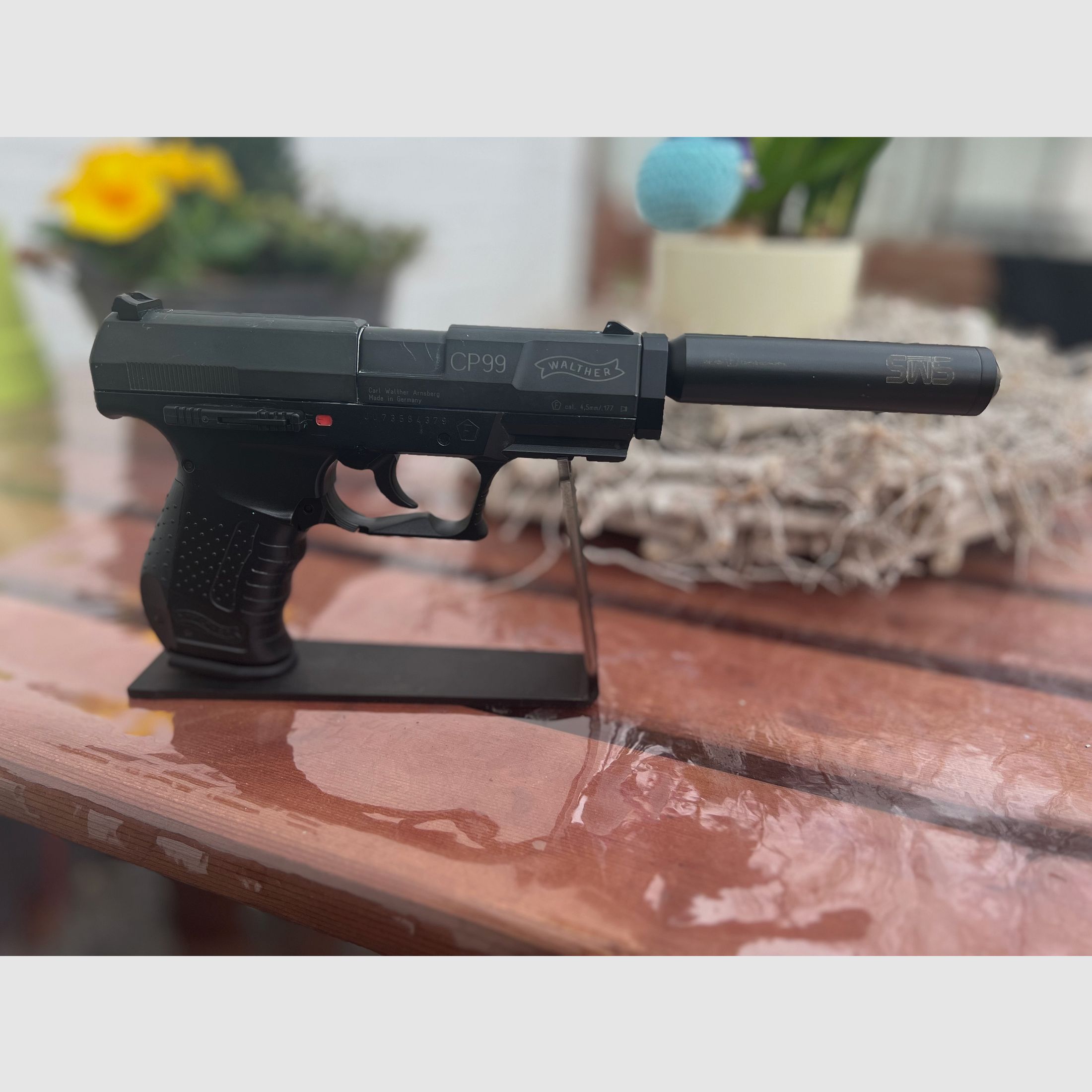 Walther cp99 4,5mm Diabolo mit Schalldämpfer +adapter 