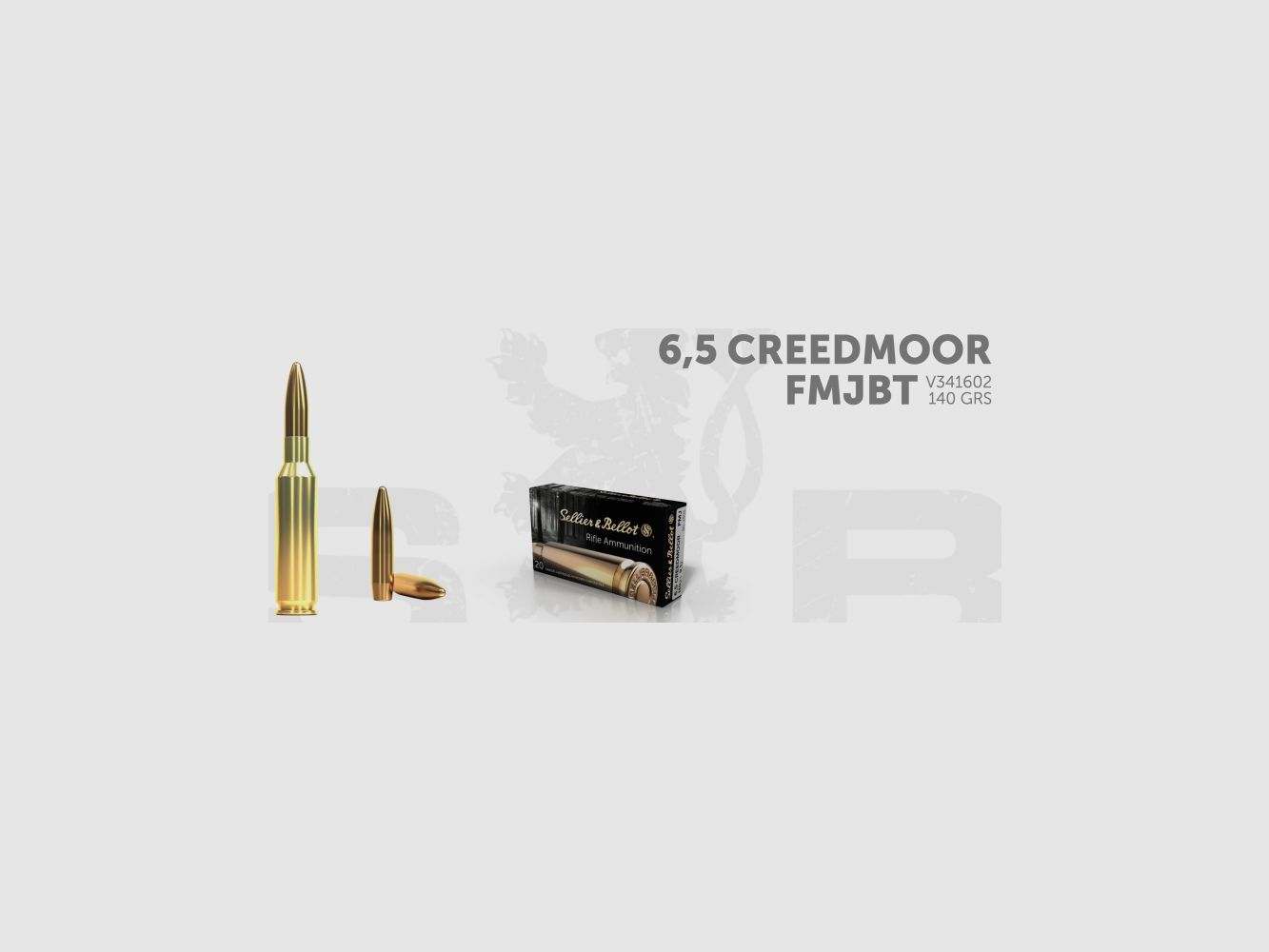 6,5 CREEDMOOR FMJ SELLIER & BELLOT (PACKUNG MIT 20 PATRONEN), 140 gr