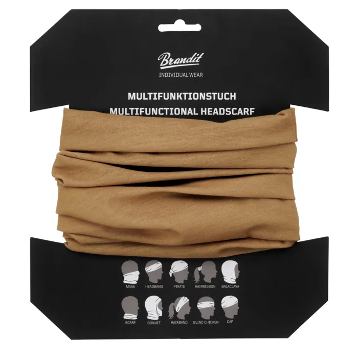 Multifunctionele sjaal (buizensjaal) voor hoofd, gezicht, hals - Een maat - Kameel / Beige, afbeelding 3 van 4