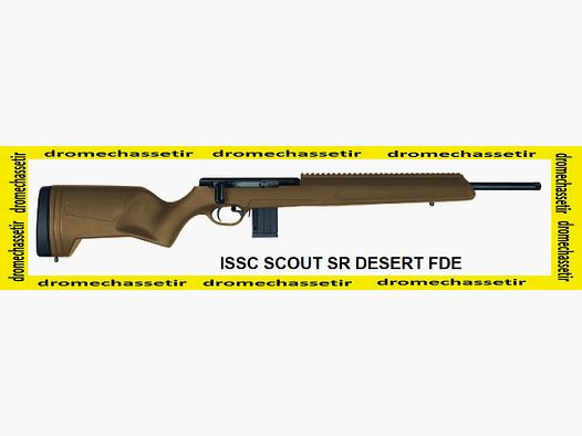 ISSC Scout SR Desert FDE Repetierbüchse, Kal. 17 HMR, geflammter Lauf