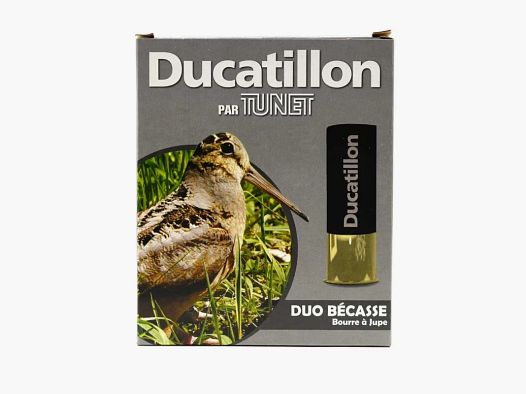 Lot de 200 Cartouches 12/70 bourre jupe "Duo Bécasse" 38g 358m/s