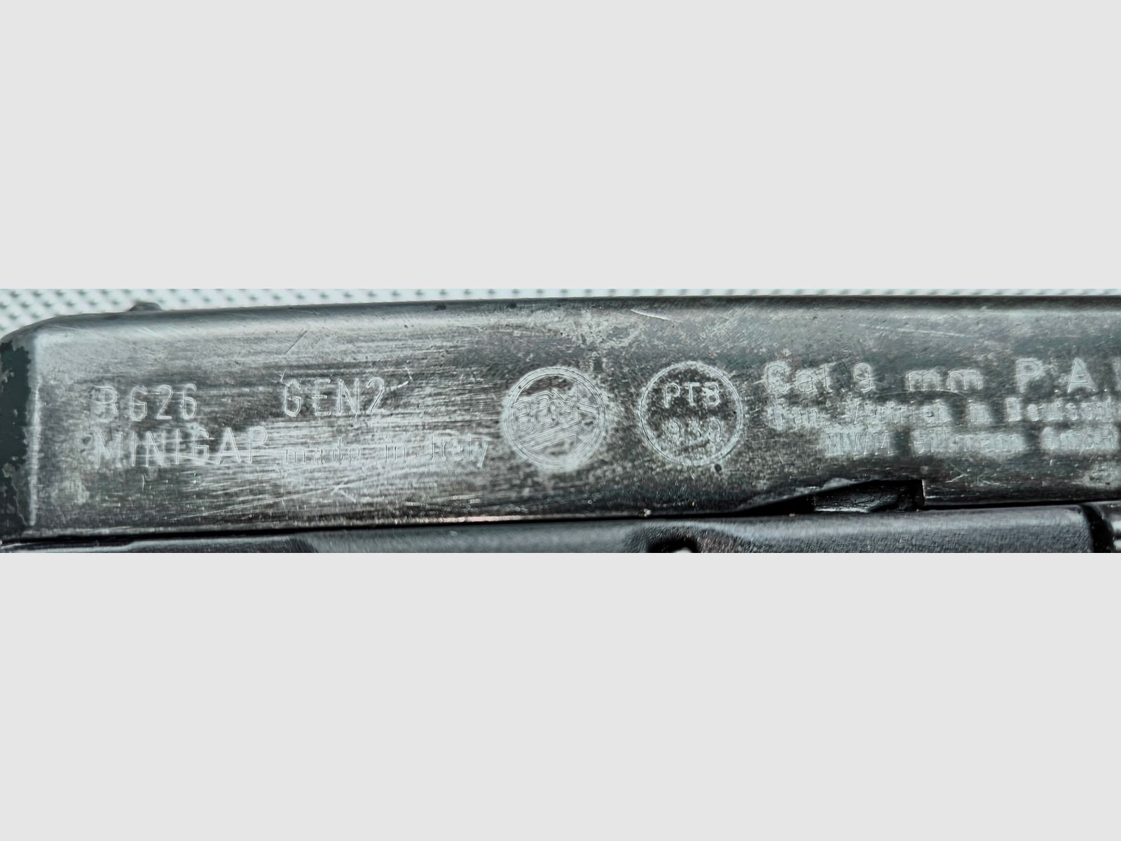 SRS-Gas/Schreckschuss Pistole, BG 26 GEN. 2-MINIGAP, Kaliber 9mmPAK, PTB 929 Mad in Italy - Vertrieb durch Firma Gillmann in Deutschland, Nachbau der Glock 26, Gebraucht Zustand, Neu & Gebraucht nicht mehr zu bekommen!! 