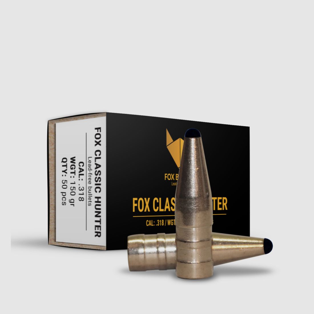 Fox Bullets Classic Hunter .318 9,7 g / 150 gr bleifreie Geschosse – 50 Stück
