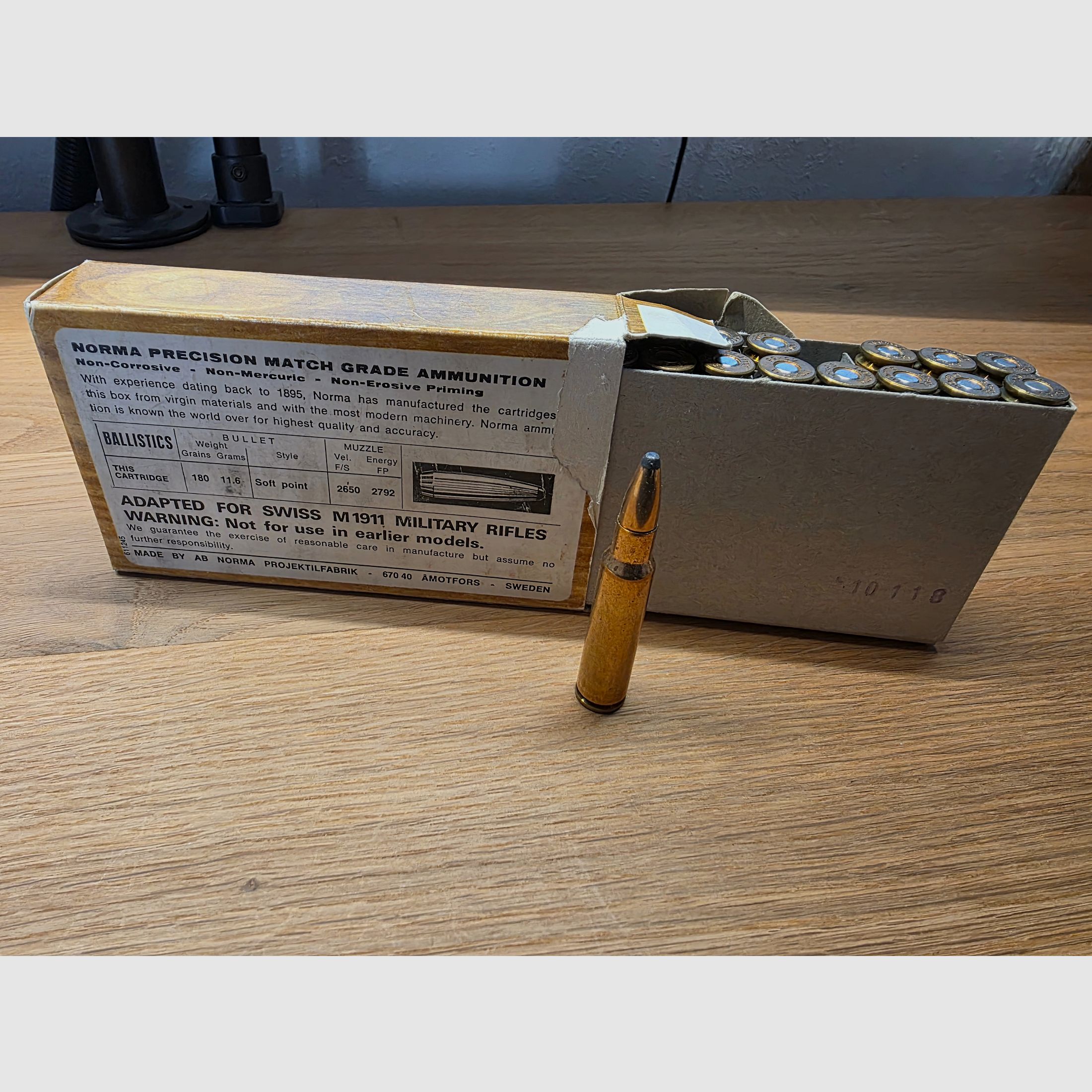 Büchsenmunition Norma 7.5x55 (Schmidt-Rubin) für z.B. M1911 (K31 u.a.)