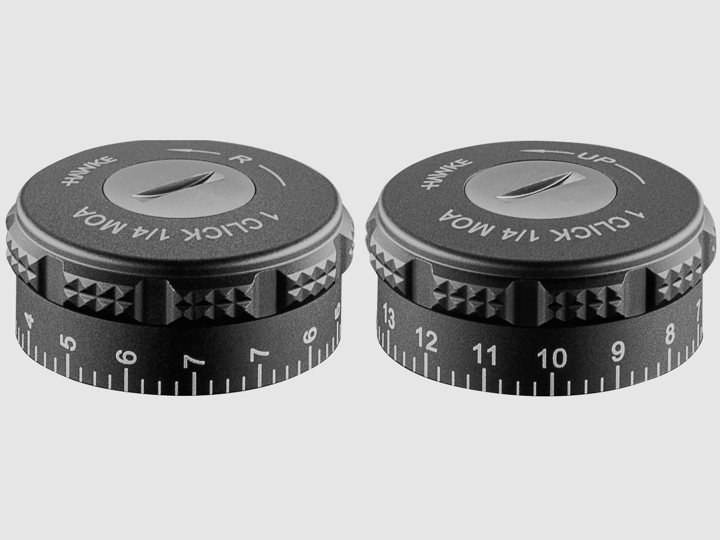 Hawke Riflescope Type 14 Turret Caps Sidewinder 30 SF (1/4 MOA locking) (W+E)
