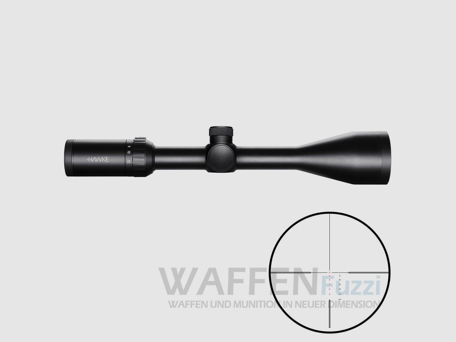 Hawke Vantage 4-12x50 MIL DOT IR scope for Rimfire .22 Subsonic