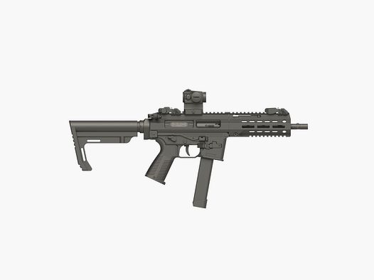 SL Gewehr B&T SPC9 G, Schwarz, 9×19, für Glock 9mm Magazine, Aimpoint Acro P-2