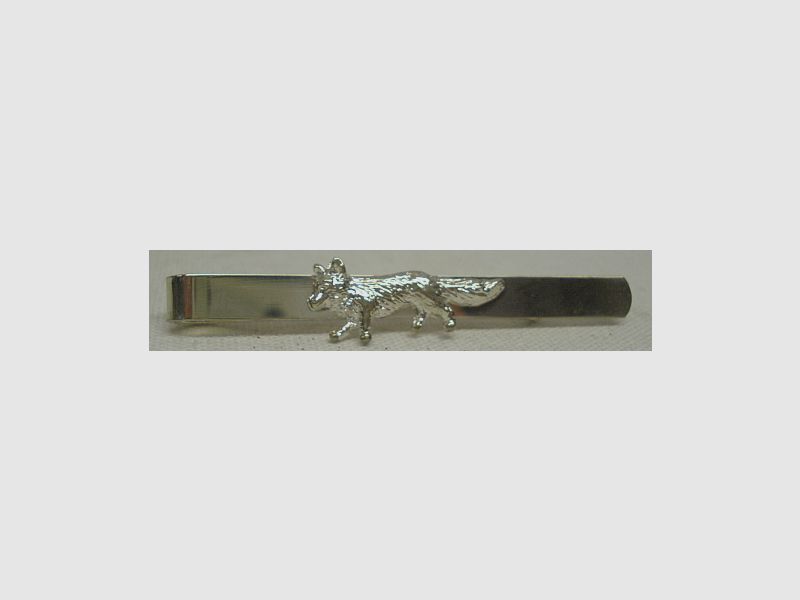 Krawattenschieber Fuchs - 60mm,versilbert