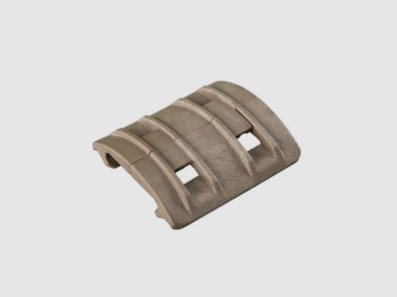 MAGPUL XTM ENHANCED RAIL PANEL PICATINNY POLYMER 1.5″ FDE 4/PK, image 1 of 2