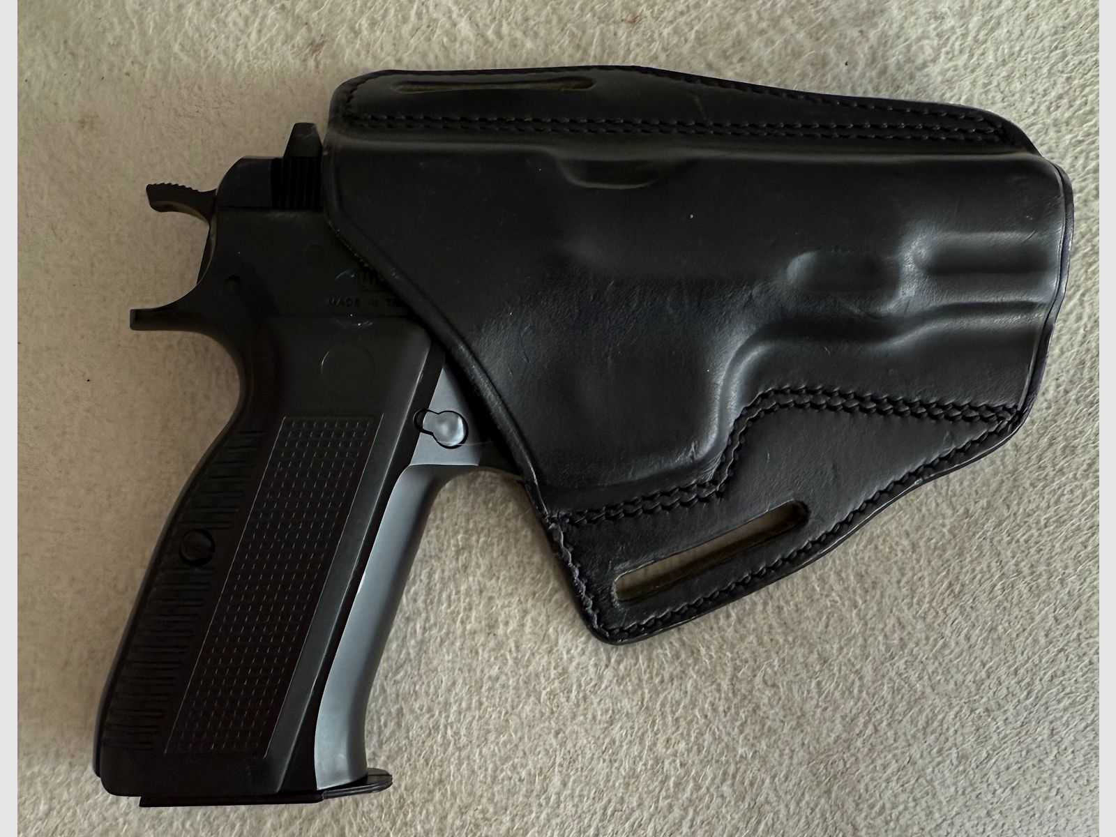 Sickinger Pancake Holster, Leder schwarz, für CZ75, M75, Tanfoglio u.ä. 
