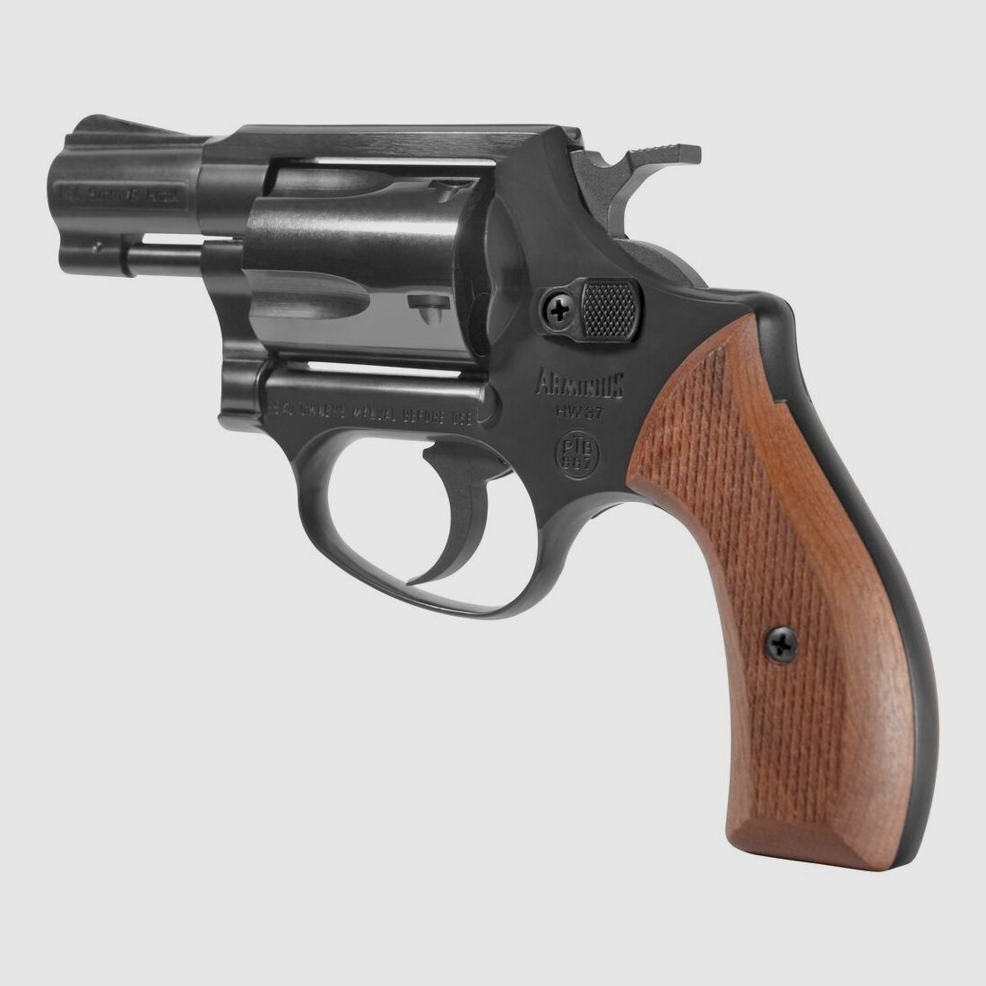 Weihrauch Sport Schreckschuss Revolver Arminius HW 37 Holzgriffschalen 9mm K.