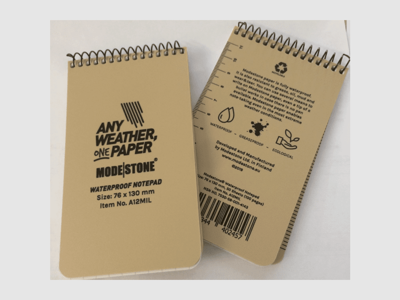 Modestone Top Spiral Notebook NATO