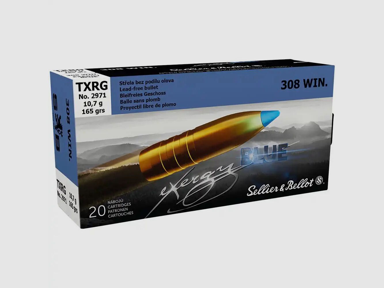 Sellier&Bellot TXRG blue 10,7g/165grs á20 .308 Win.