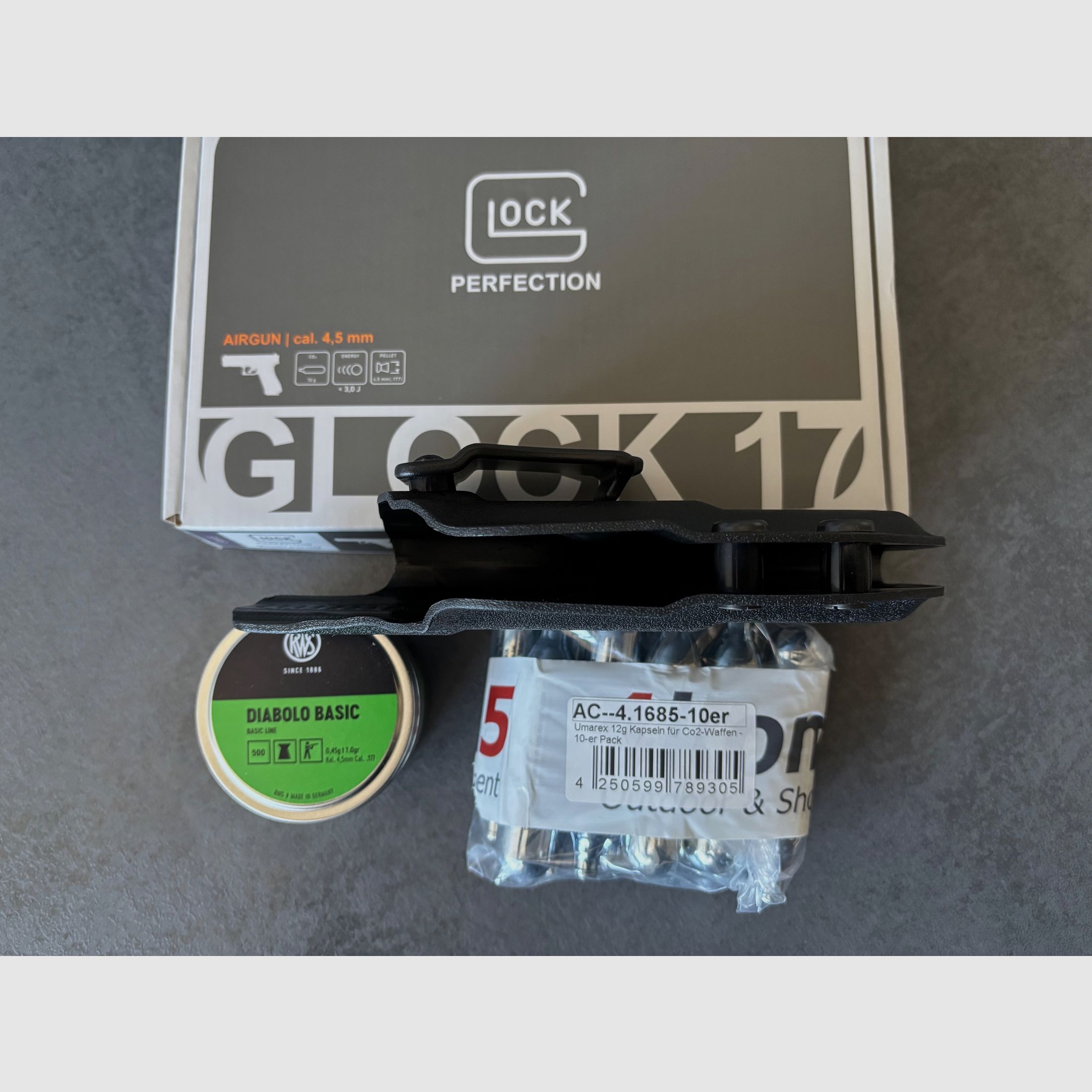 GLOCK 17, Gen5, Co2-Pistole, Kaliber 4,5mm, Diabolo Blowback(P18) SET !! NEU und OVP, Bild 8 von 8