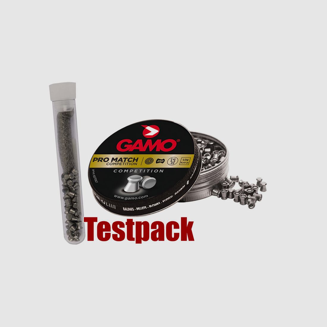 Testpack Flachkopf Diabolos Gamo Pro Match Kaliber 5,5 mm 1,0 g glatt 20 StĂĽck