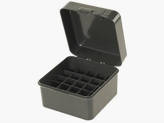 MTM Caja de cartuchos S25-12M-11 verde bosque con tapa abatible para 25 cartuchos de escopeta .12