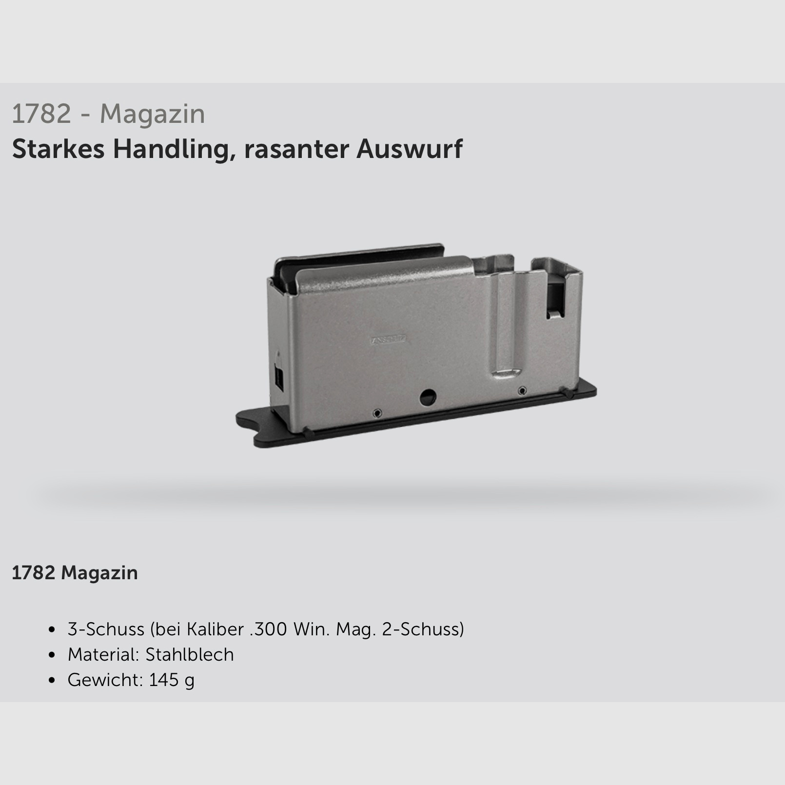 J.G. Aschütz 1782 D G-15x1 Classic Kaliber .243 Win. Repetierbüchse LL 580mm M15x1 Gewinde