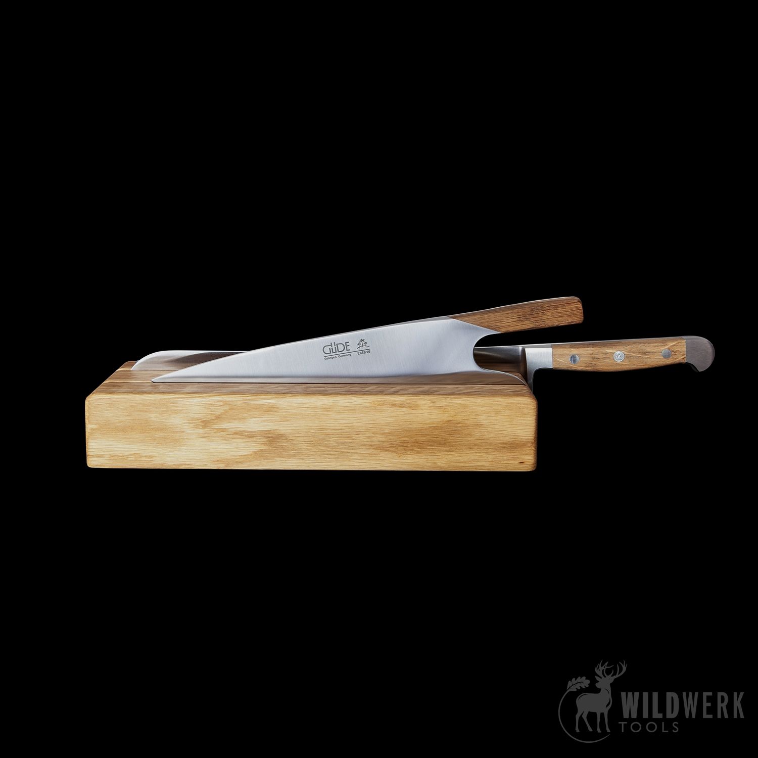 Güde Knife Holder Oak, for two knives