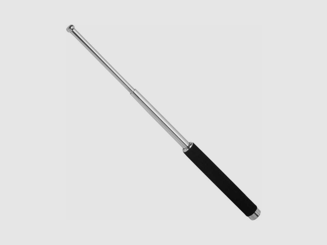 BlackField Teleskop Schlagstock 21" Moosgummi Silber