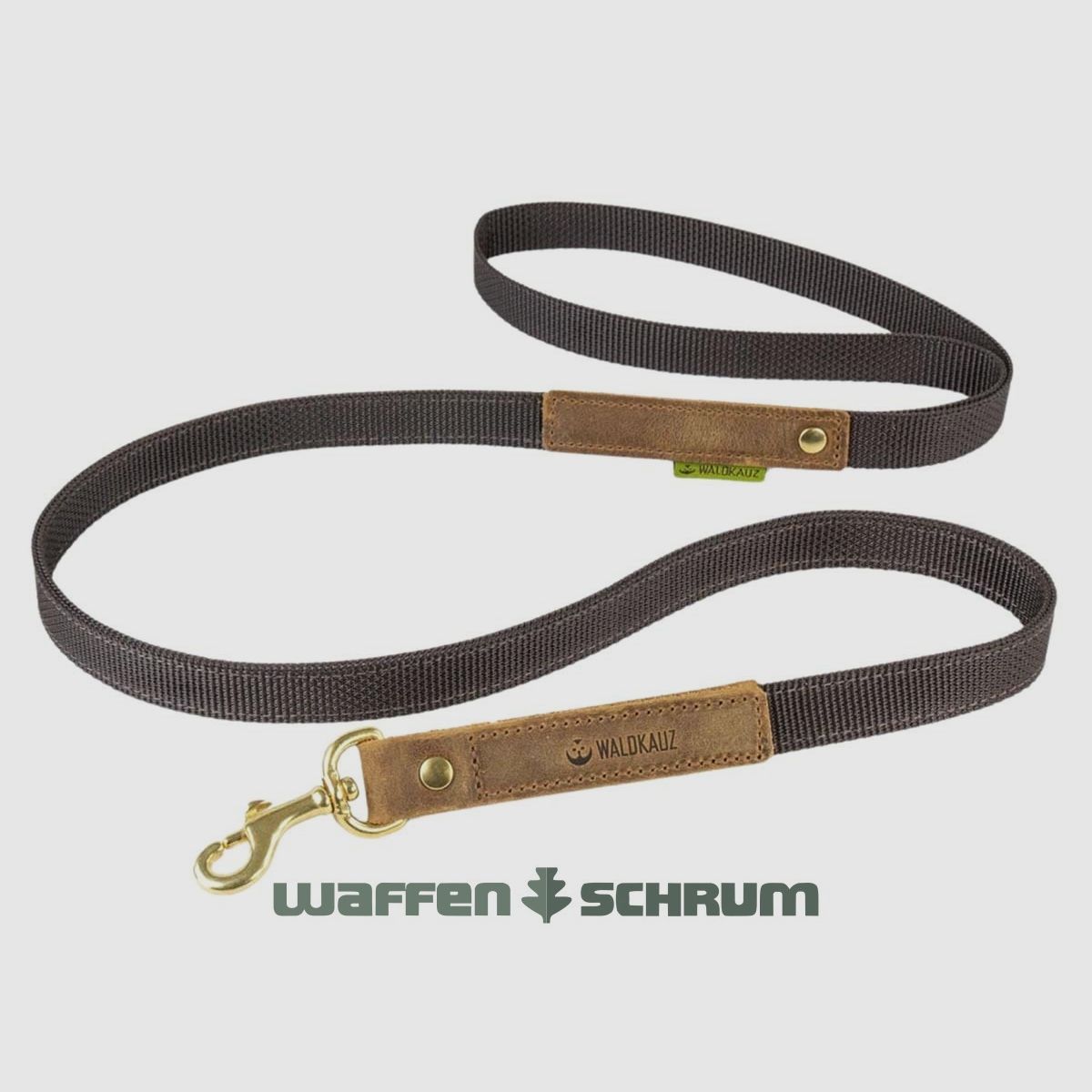 Waldkauz Führleine ''Wadenbeißer''  / Länge 120cm Braun