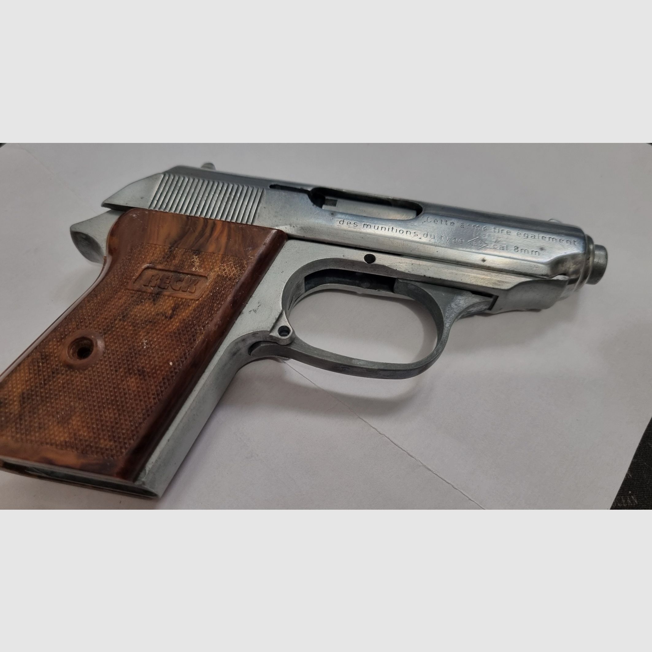 RECK Mod PK kal. 8mm K Siglé GS (schiet ook hagelmunitie) te renoveren en opnieuw te monteren ZONDER MAGAZIJN
