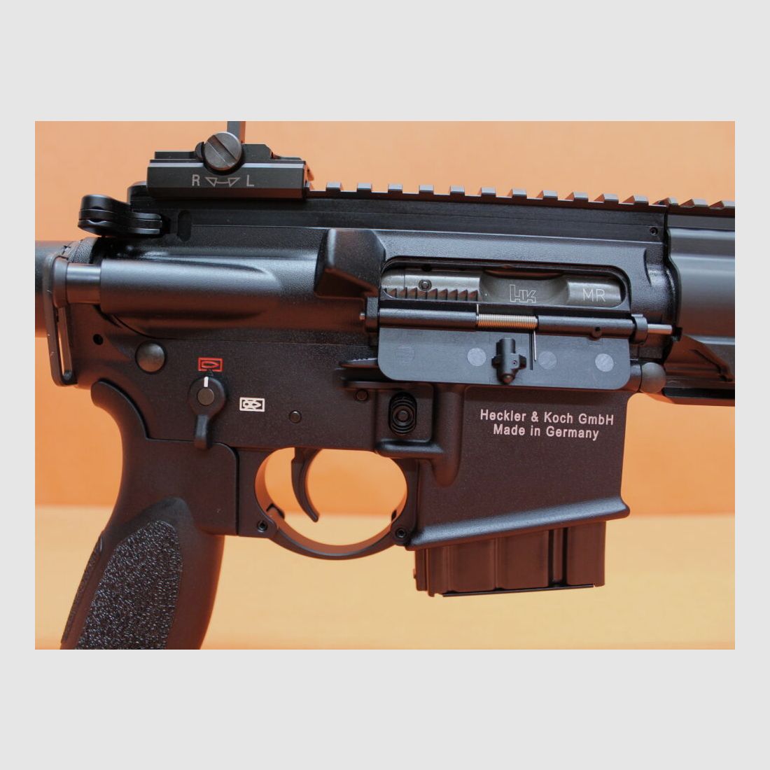 Heckler&Koch Ha.Büchse .223Rem Heckler&Koch/H&K MR223 A3 11" Lauf Schwarz HKey, Gas-Piston-System AR-15/HK416