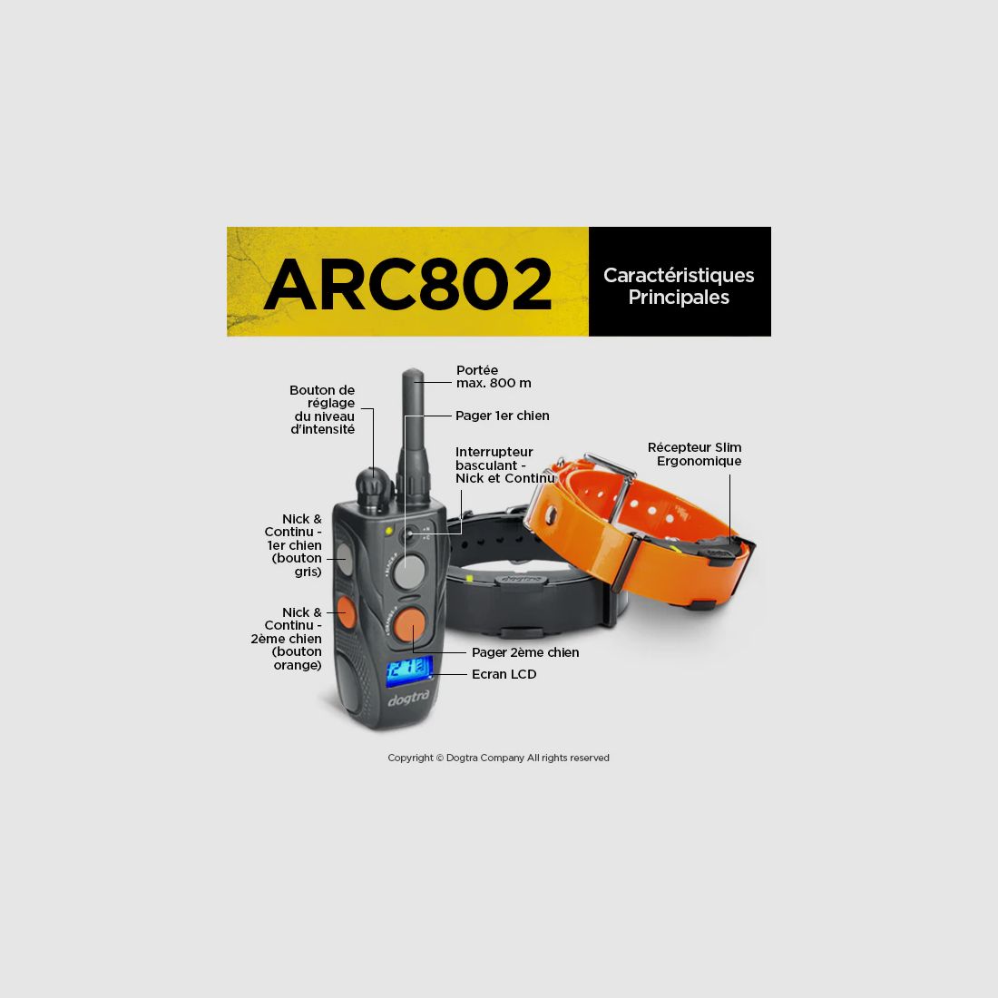 Halsband Dressur Dogtra ARC 802, Bild 3 von 4