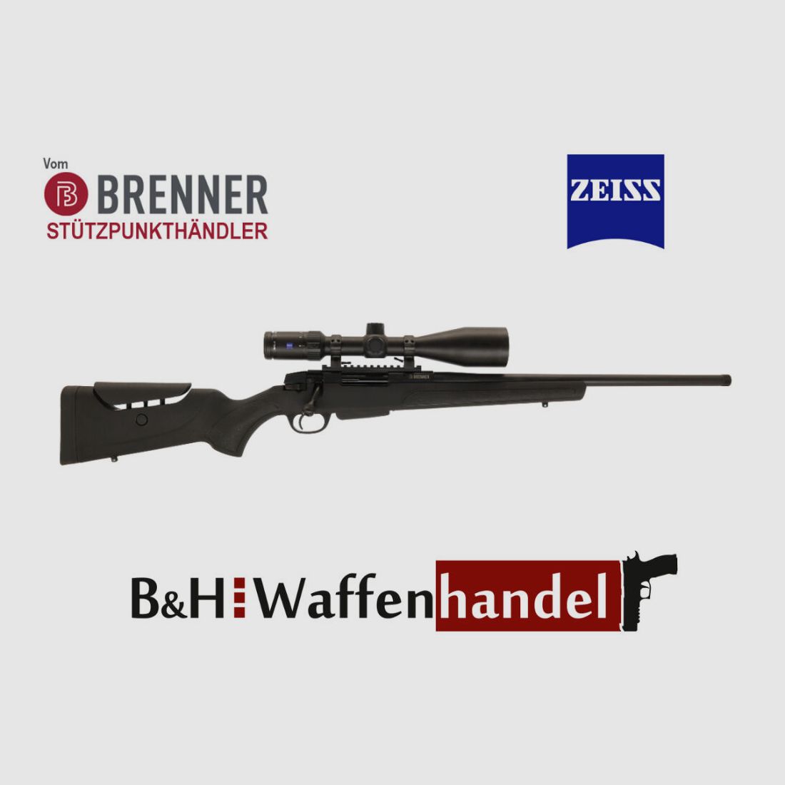 Brenner Komplettpaket: Brenner BR20 Polymer mit Zeiss V4 3-12x56