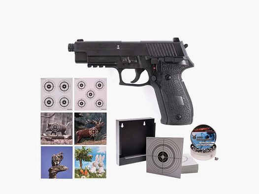 Sig Sauer P226 CO2 Pistole 4,5mm Diabolos Zielscheiben Set