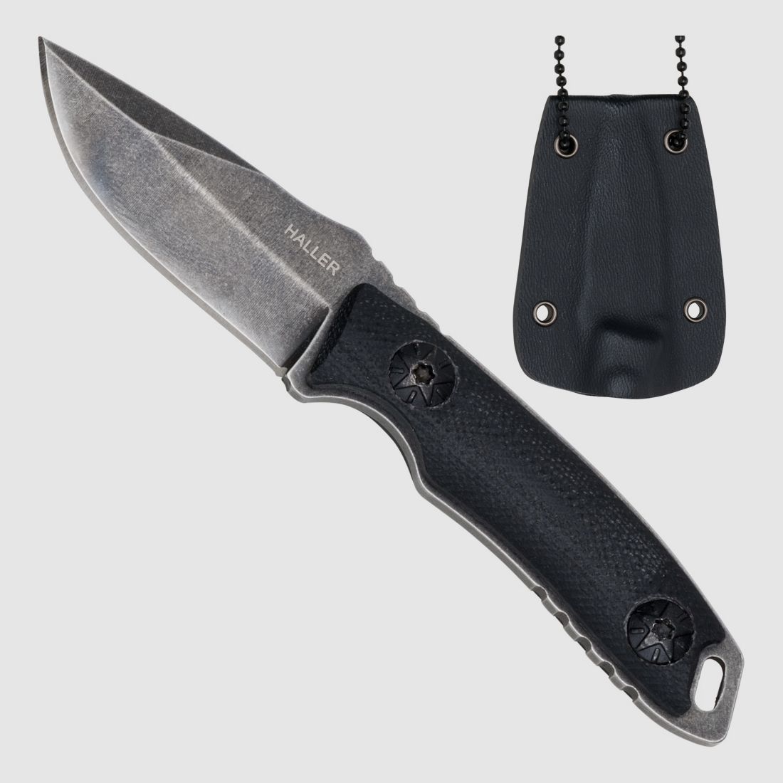 Cuchillo de cuello G10 stonewashed conforme a la §42a llevar legalmente