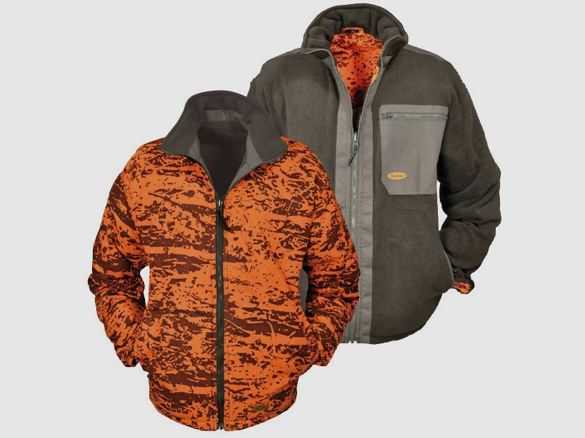 Hubertus Giacca Fleece Reversibile per Caccia al Cinghiale
