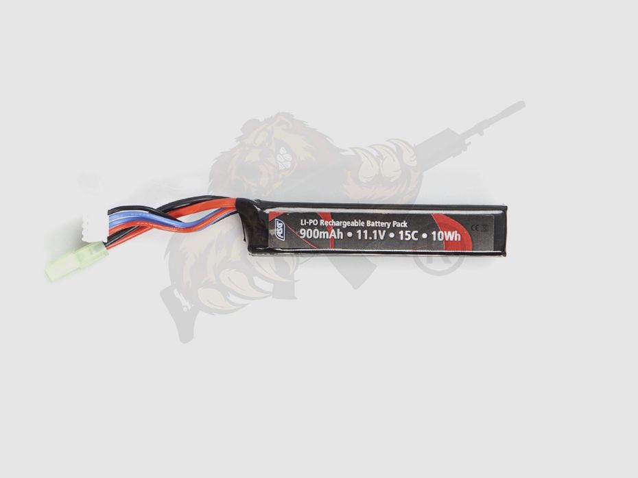 LiPo 11.1V 900mAh 15C Stock Tube Type - Mini Tamiya - Strike Systems