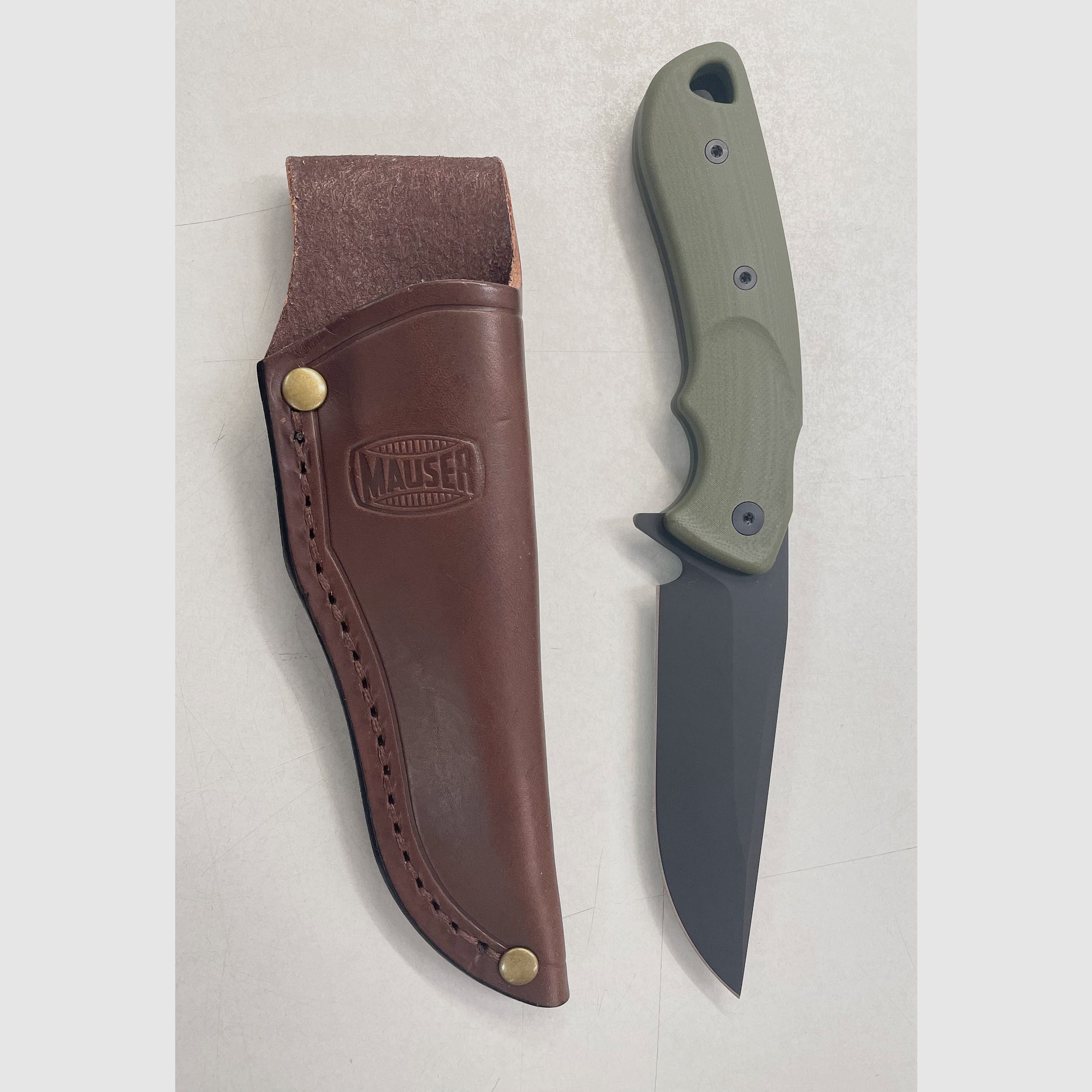 Mauser 80414837 Messer Original klein D2-Stahl Klingenlänge 9 cm braun2